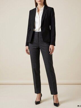 H&M Black Single Button Tailored Blazer Jacket - Size XS